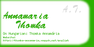annamaria thomka business card